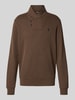 Polo Ralph Lauren Shirt met lange mouwen en opstaande kraag Middenbruin