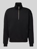 MCNEAL Sweatshirt mit Troyer-Kragen Black