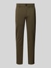 Blend Spodnie o kroju slim fit z elastycznym paskiem model ‘Langford’ Oliwkowy
