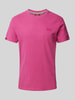 Superdry T-shirt met labelstitching Felroze