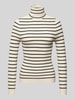 Only Strickpullover mit Rollkragen Modell 'KAROL' Offwhite