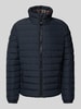 Superdry Gewatteerd jack met opstaande kraag, model 'Fuji' Donkerblauw