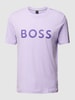 BOSS Green T-shirt met logoprint Lila