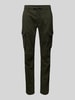 PME Legend Spodnie cargo o kroju tapered fit z tunelem Oliwkowy