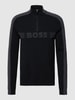 BOSS Green Gebreide pullover met labeldetails, model 'Zirros' Zwart