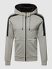 EA7 Emporio Armani Sweatjacke mit Label-Detail Mittelgrau