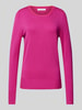 Christian Berg Woman Gebreide pullover met ronde hals Fuchsia