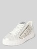 Marco Tozzi Sneakers met veter- en ritssluiting Zilver