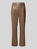Raffaello Rossi Flared bootcut broek in leerlook, model 'MACY' Beige