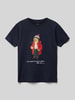 Polo Ralph Lauren Kids T-shirt o kroju regular fit z okrągłym dekoltem Granatowy