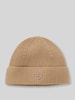 BOSS Beanie van een mix van wol en kasjmier, model 'LEAH' Middenbruin