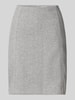 Christian Berg Woman Knielange rok met naadritssluiting Lichtgrijs gemêleerd