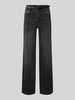 ZABAIONE Wide Leg Jeans mit Gürtel Dunkelgrau