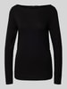 Zero Longsleeve mit U-Boot-Ausschnitt Black