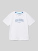 Jack & Jones T-Shirt mit Label-Print Modell 'DETROIT' Weiss