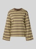 Gina Tricot Relaxed Fit Langarmshirt aus reiner Baumwolle Oliv