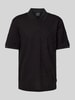 ARMANI EXCHANGE Regular Fit Poloshirt mit Strukturmuster Black