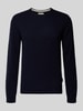 Casual Friday Gebreide pullover van wolmix, model 'KARL' Marineblauw