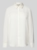 Christian Berg Woman Selection Overhemdblouse met blinde knoopsluiting Ecru