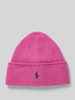 Polo Ralph Lauren Czapka wełniana z wyhaftowanym logo Mocnoróżowy