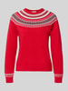 s.Oliver RED LABEL Shaped fit gebreide pullover van puur katoen Rood
