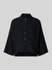Vero Moda Loose Fit Hemdbluse aus reiner Baumwolle Modell 'NATALI' Black