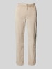 Knowledge Cotton Apparel Regular fit corduroy broek met steekzakken, model 'CHUCK' Lichtgrijs