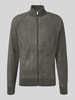 JAKE*S STUDIO MEN Cardigan met opstaande kraag en ritssluiting Donkergrijs