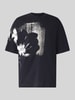 Armani Exchange t-shirt o kroju comfort fit z nadrukiem z motywem Granatowy