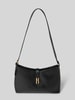 Seidenfelt Handtasche mit Klickverschluss Modell 'LILLA' Black