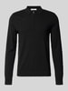 SELECTED HOMME Regular fit gebreide pullover van puur katoen, model 'BERG' Zwart