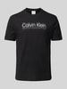 CK Calvin Klein T-Shirt mit Label-Print Black