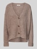 Christian Berg Woman Strickjacke mit Knopfleiste Taupe Melange