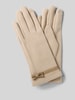 EEM Regular Fit Handschuhe mit Zierschleife Beige