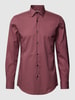 BOSS Slim Fit Regular fit zakelijk overhemd met kentkraag Rood