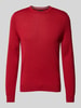 Christian Berg Men Gebreide pullover met ronde hals Rood gemêleerd