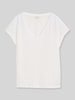 Tom Tailor Denim Regular Fit T-Shirt aus reiner Baumwolle Offwhite
