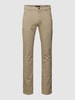 bugatti Slim fit stoffen broek met structuurmotief, model 'FLEXCITY' Beige