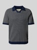 Jack & Jones Premium Regular fit poloshirt met V-hals, model 'CEASTON' Donkerblauw