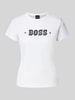 BOSS Orange Slim fit T-shirt van puur katoen Wit