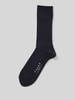 Falke Socken aus Schurwoll-Mix mit Label-Detail Modell 'Nelson' Marine