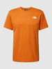 The North Face T-shirt z nadrukiem z logo Pomarańczowy