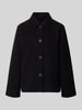 VILA relaxed fit jack met platte kraag model 'Claudia' Zwart