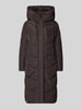 khujo Gewatteerde lange jas met capuchon, model 'TEPLE' Prune