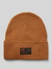 Superdry Beanie mit Label-Patch Modell 'WORKWEAR' Camel