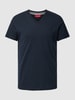 Superdry T-Shirt mit V-Ausschnitt Modell 'VINTAGE LOGO' Marine