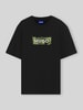 HUGO Blue Regular Fit T-Shirt aus reiner Baumwolle Modell 'Niviotee' BLACK