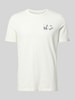 s.Oliver RED LABEL męski t-shirt o kroju regular fit z czystej bawełny Biały
