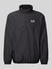 EA7 Emporio Armani Sweatshirt mit Troyer-Kragen Black