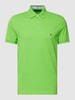 Tommy Hilfiger Poloshirt mit Label-Stitching Gras Grün